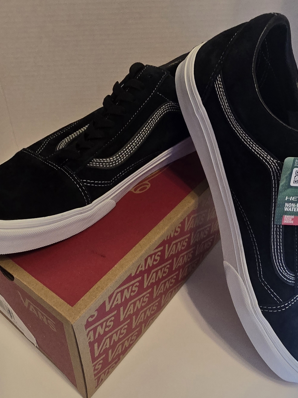 Vans Heiq Water Repellent Old Skool Black with White Stripe Size 13 Mens
